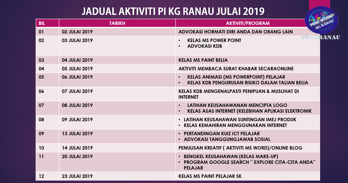 Jadual-Aktiviti-Julai-2019